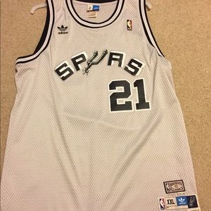 Tim Duncan Home Jersey, 2XL, +2 length